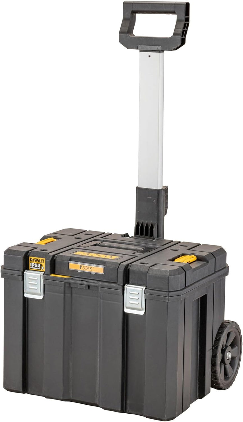 Dewalt Mobile T STAK Box DWST83347-1 (kippbarer Teleskopgriff, Schutzklasse IP54, robuste Schwerlast