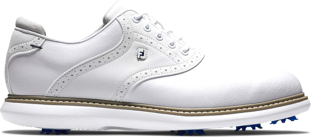 FootJoy Herren Traditions Shield-spitzeGolfschuh 44.5 EU Weiss, 44.5 EU Weiss