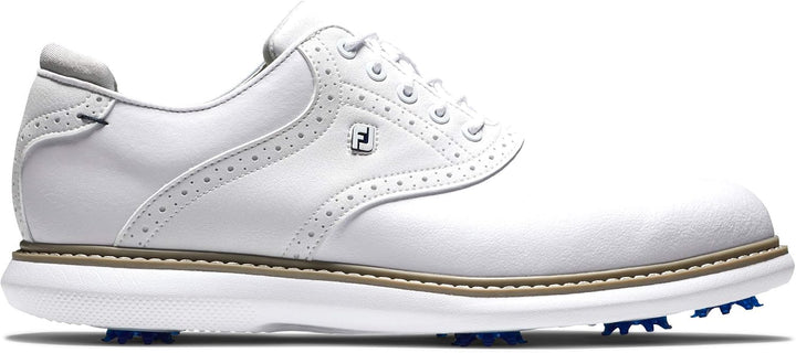 FootJoy Herren Traditions Shield-spitzeGolfschuh 44.5 EU Weiss, 44.5 EU Weiss