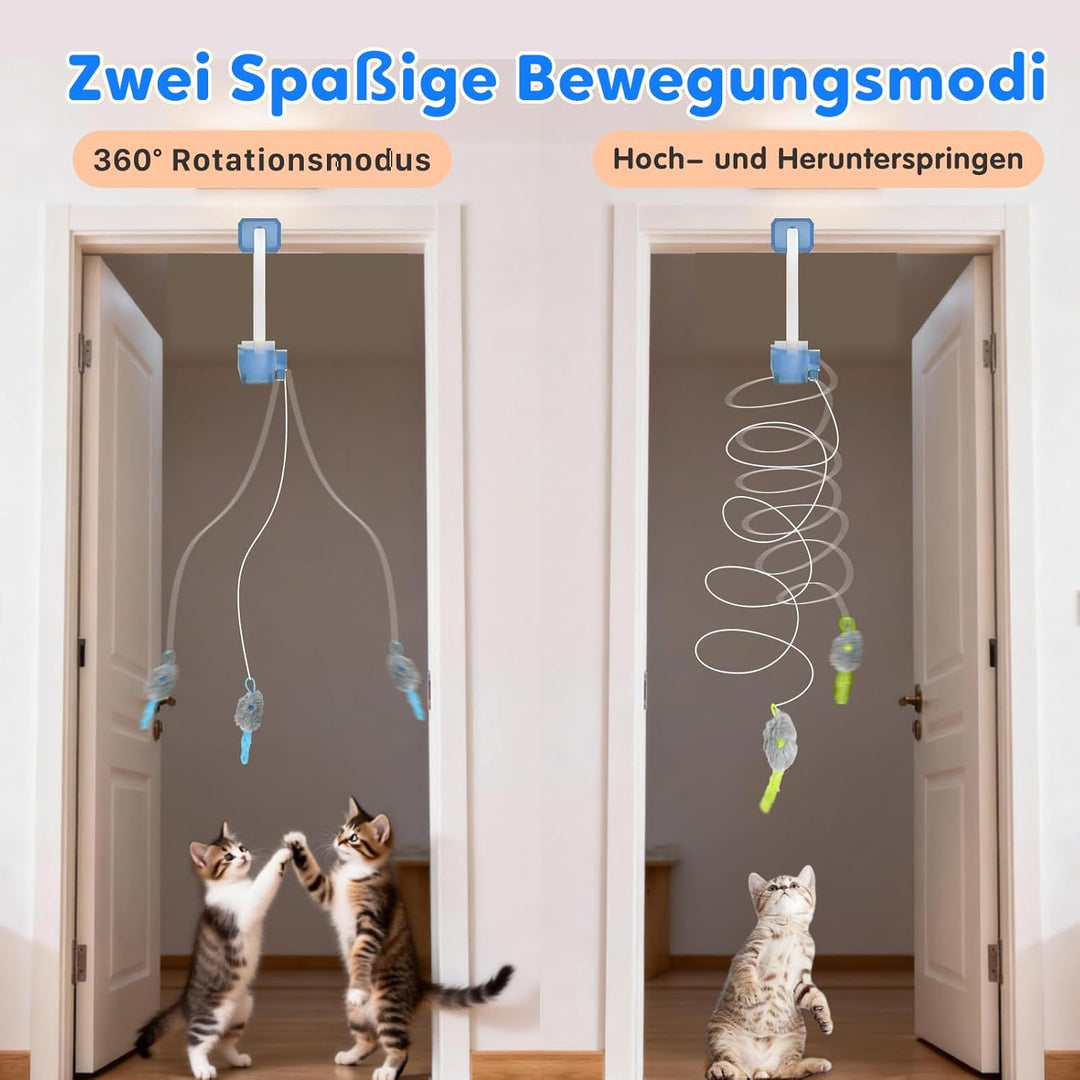 Elektrisches Katzenspielzeug, Interaktives mit Fernbedienung,Automatische 360°-Bewegung mit Unregelm