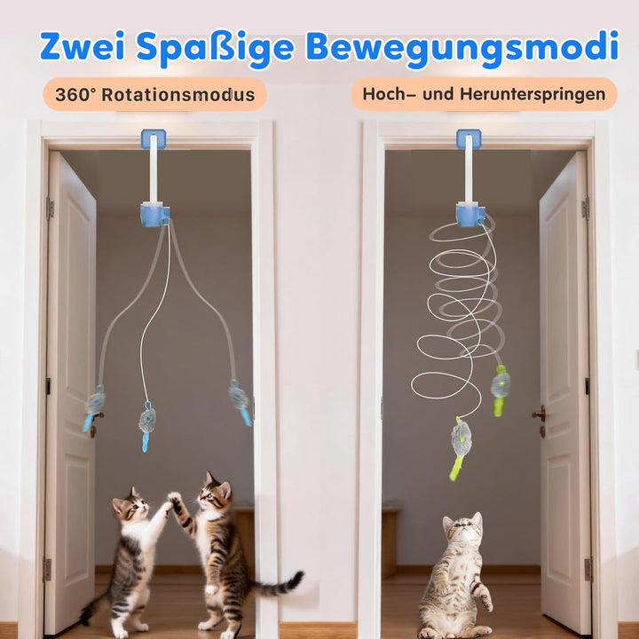 Elektrisches Katzenspielzeug, Interaktives mit Fernbedienung,Automatische 360°-Bewegung mit Unregelm