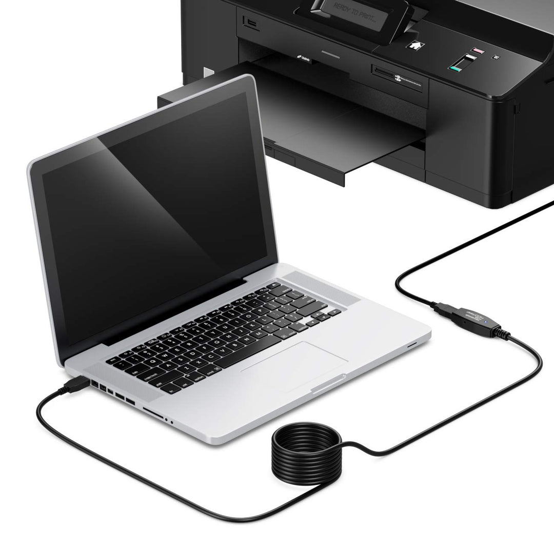 deleyCON 7,5m Aktives USB 3.0 Kabel Aktive Verlängerung mit 1 Signalverstärker USB3.0 Repeaterkabel