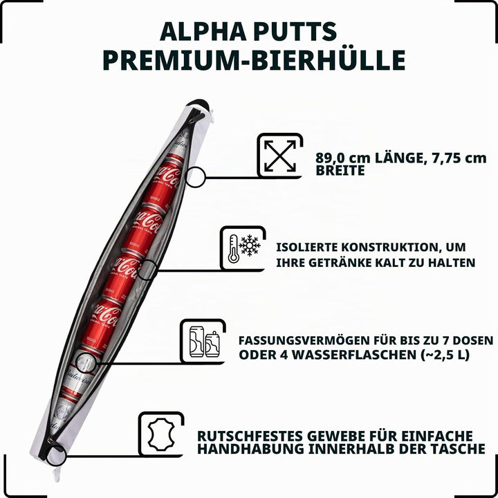 Alpha Putts Getränke Buddy - Die Ultimative Kühltasche Für Golfbags - Hält Dosen und Flaschen Gekühl
