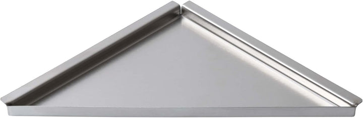 Befliesbare Duschablage ohne Bohren 205mm x 205mm Silber Duschregal Ecke nachträglich einbaubar, Ede