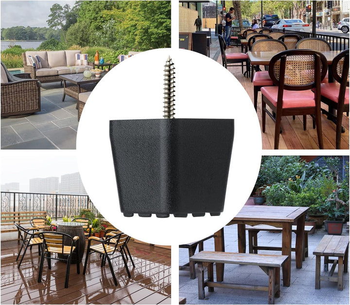 通用 möbelfüsse schwarz die Möbel perfekt vom Boden fernhalten Quadratisch Gummipuffer Elastikpuffer G