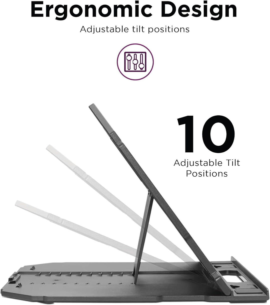 Lenovo 2 in 1 Laptop Ständer Ergonomisch 10 einstellbare Neigungswinkel Belüftet Rutschfest Tragbar