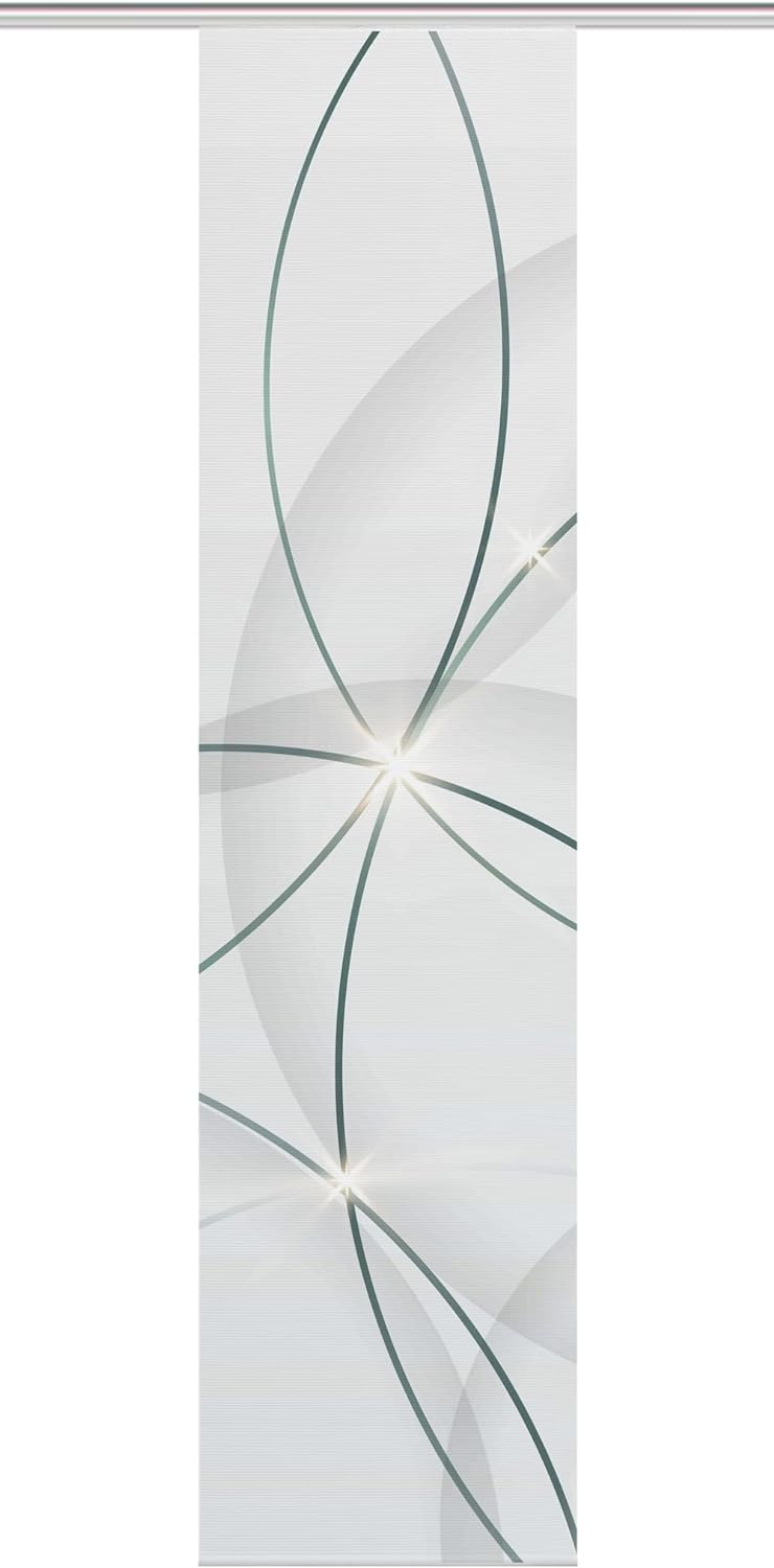 Vision S Schiebegardine BLINKI, Digitaldruck auf Bambus-Optik, mit abstraktem Motiv, 260x60cm, Farbe