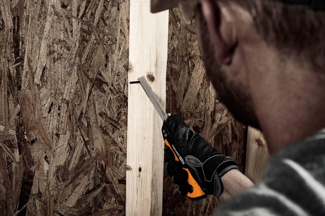 Fiskars Pro Kompakte Klappsäge, Inkl. 2 Sägeblättern, Sägeblattlänge: 15 cm, 13 TPI und 24 TPI, Schw