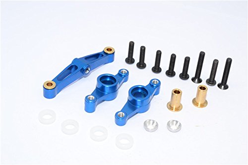 GPM for Tamiya TT-02 Tuning Teile Aluminium Steering Assembly - 1 Set Blue