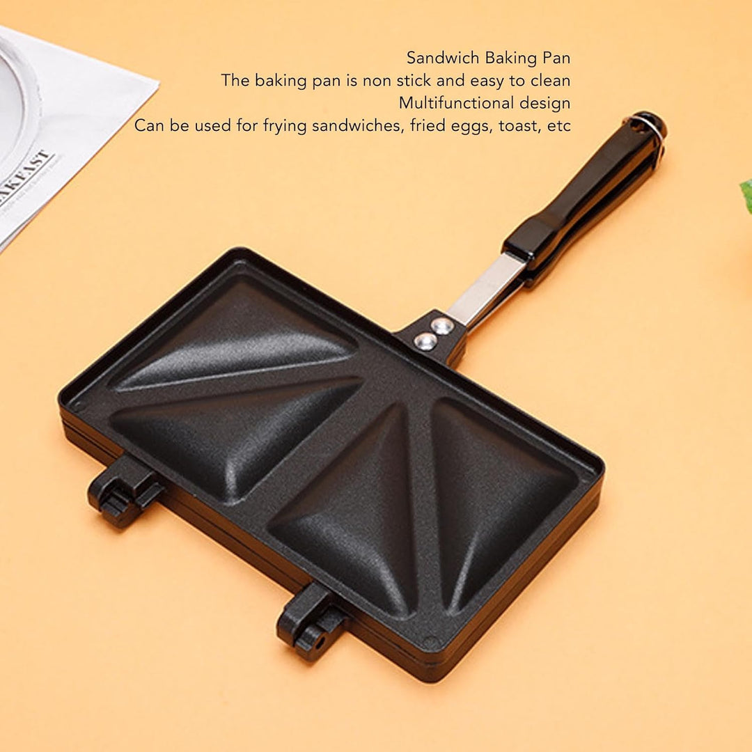 Hot-Dog-Toaster, Doppelseitige Bratpfanne, Sandwich-Backform aus Aluminiumlegierung, Frühstückszuber