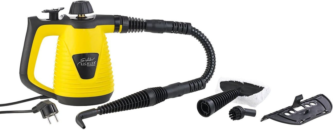 Sichler Haushaltsgeräte Handdampfreiniger: Tragbarer Dampfreiniger mit grossem Zubehör-Pack, 1.000 W
