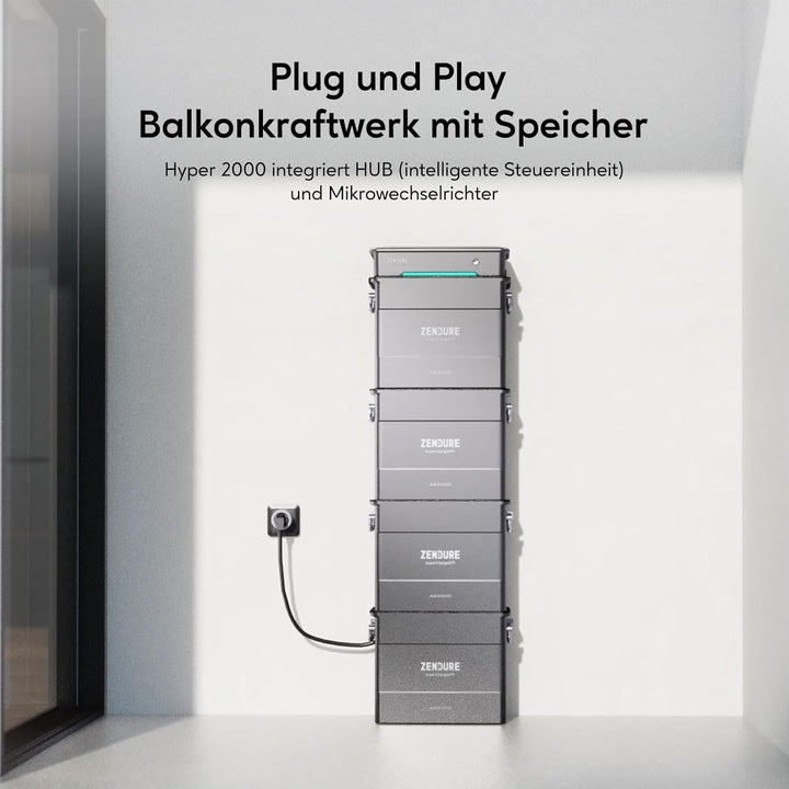 Zendure Hyper 2000, Eingebaute Mikrowechselrichter, 1200W Ausgang, TOU, 1800W Solar Eingang, 1200W A