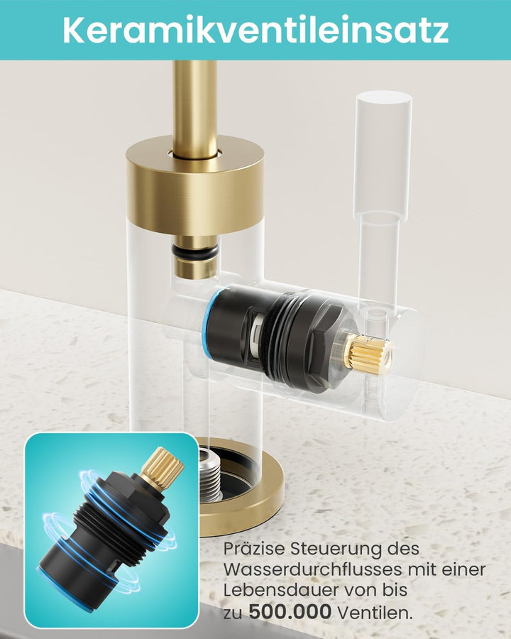 Trinkwasserhahn, Wasserhahn Küche Für Umkehrosmose Oder Wasserfiltersystem, Küchenarmatur Aus Edelst