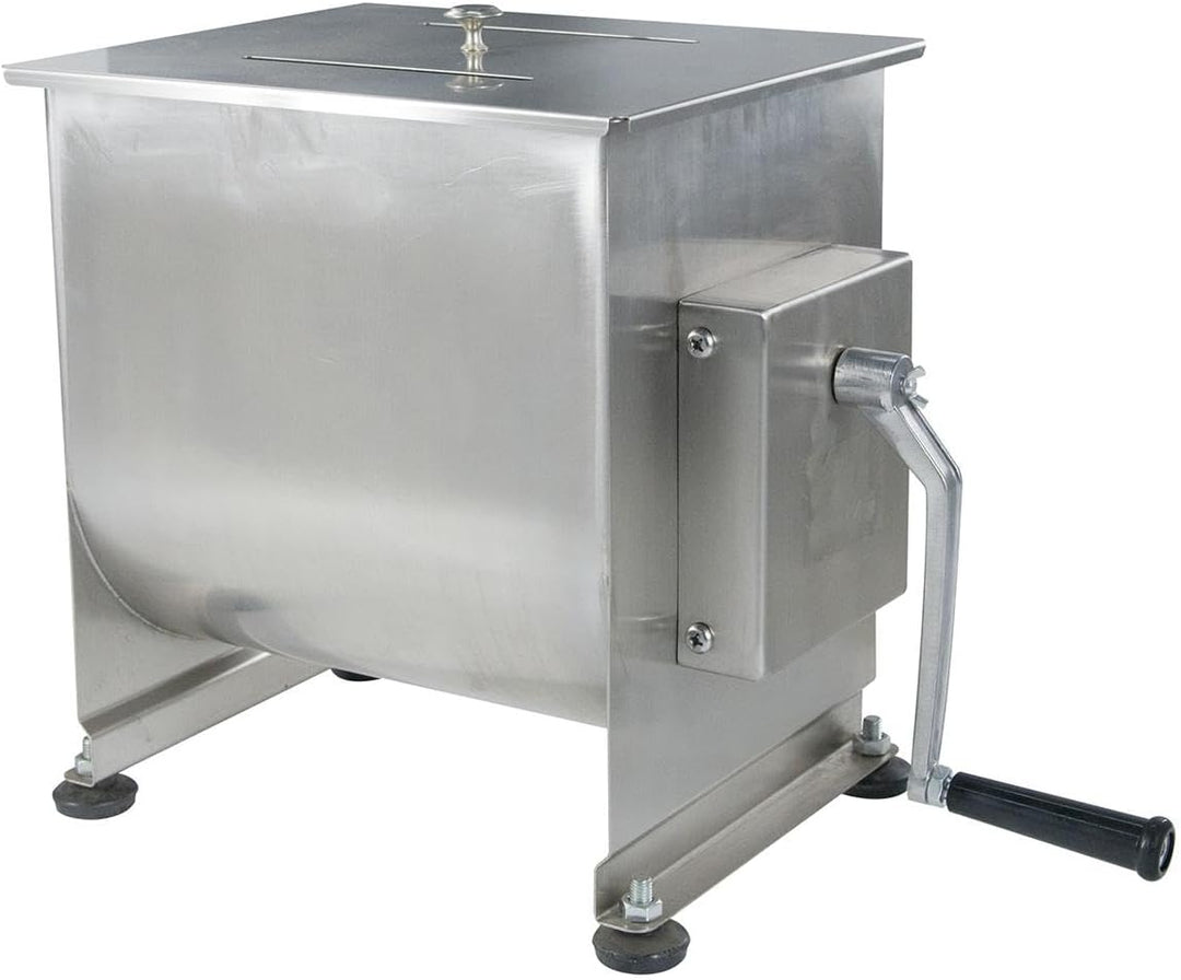 Allpax Fleischmischer 40 Liter aus Edelstahl - manuell (Handkurbel) - Mischkapazität: 26-35 kg, Flei