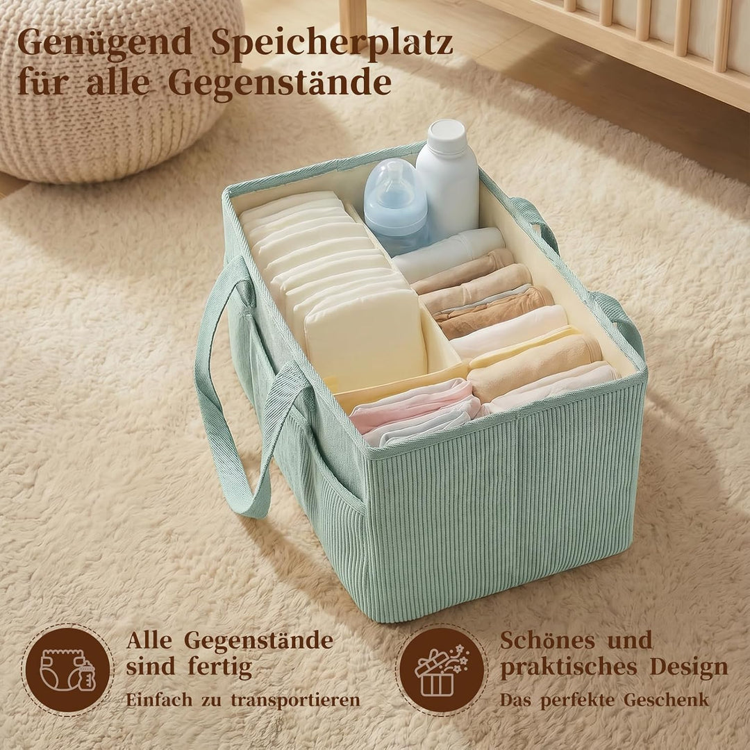 Wickeltisch-Organizer, Wickelkorb für die Wickelstation, Stilvoller Wickelorganizer für Babybedarf,
