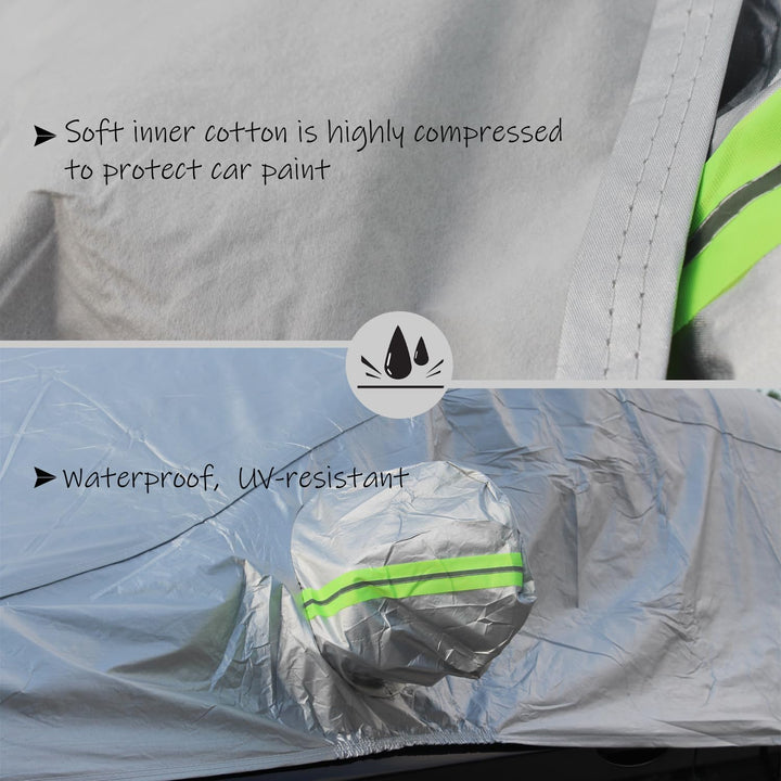 Halbgarage Auto Abdeckplane Wasserdicht Outdoor Verdickter Stoff mit Baumwolle gefüttert Autoabdecku