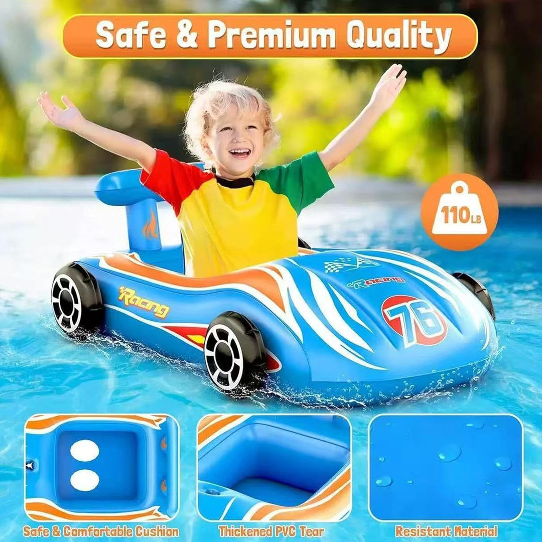 Schwimmendes Auto für Pool – aufblasbar für den Sommer, für Wasserspiele – für Partys, Garten, Campi