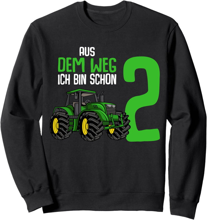 2. Geburtstag Traktor Trecker 2 Jahre Junge Kinder Sweatshirt