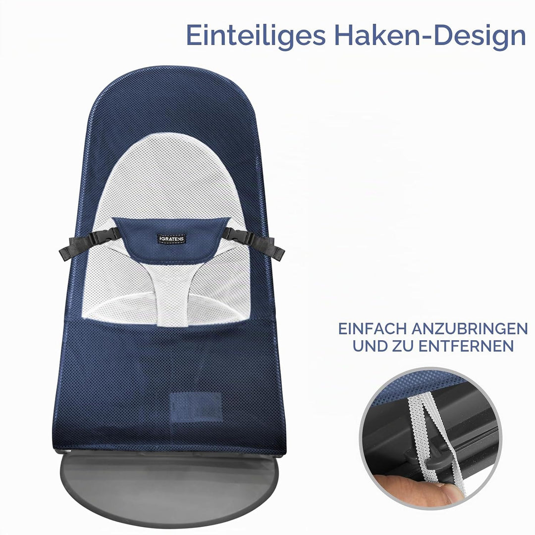 Stoffsitz für Babywippe – Bezug für Babywippe Balance Soft & Bliss, belüftetes Netzgewebe, hautfreun