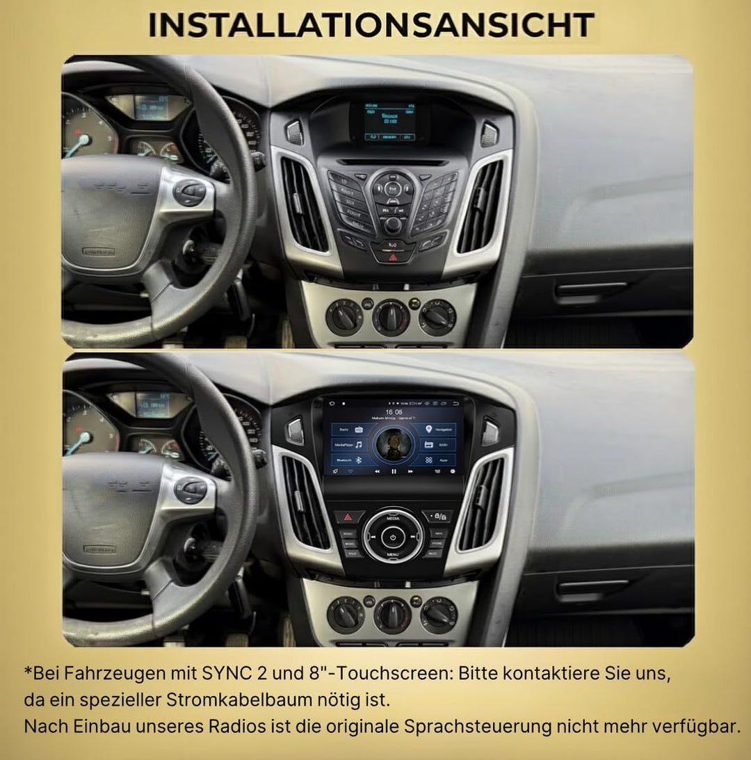M.I.C. AF9-L2 Android 14 Autoradio mit Navigation: MediaTek MT6765V, 4GB+64GB, 9 Zoll QLED Display,