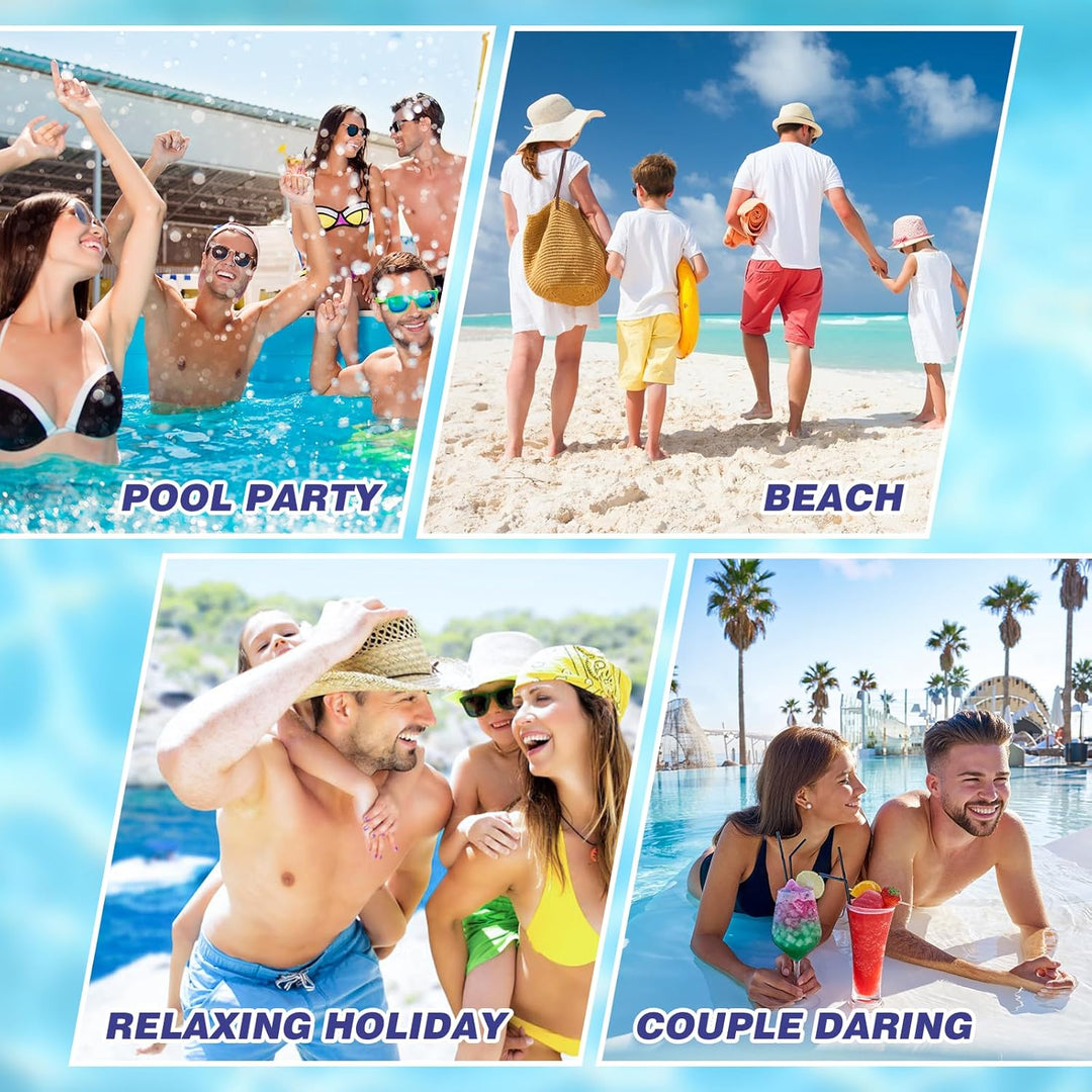 2 Stück 4-in-1-Wasserhängematte,Aufblasbare Pool-Schwimmsitze,Aufblasbares Schwimmbett, Poolzubehör,