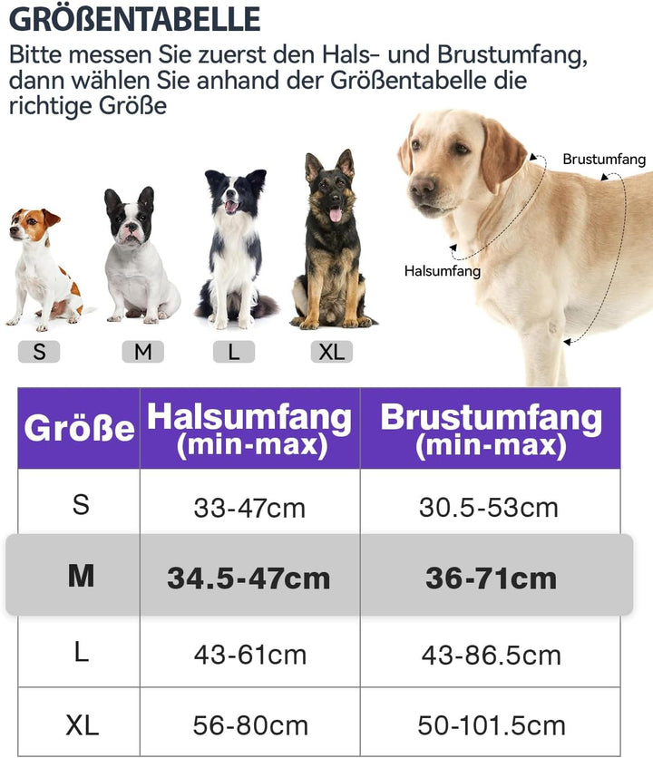 Joytale Hundegeschirr mittelgrosse Hunde, reflektierendes Geschirr Hund,luftdurchlässige Hundegeschi