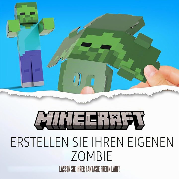 BLADEZ Minecraft Make Your Own Zombie, Lizenziertes Bastelset, Kunst und Handwerk für Jungen und Mäd