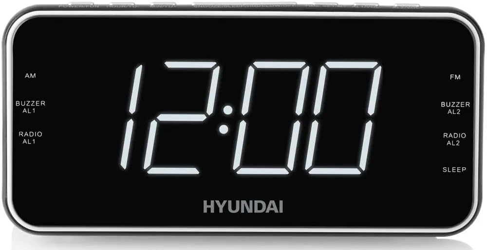 HYUNDAI Radiowecker HYURAC521 I LED Display I Digitaler FM/AM Tuner I Wecker I Radio I Snooze