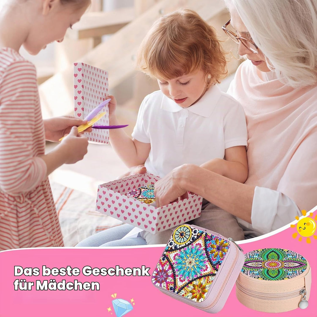 TranRantic 2 Stück Diamond Painting Schmuckkästchen, Geschenke Mädchen 7 8 9 10 11 Jahre, Basteln Mä