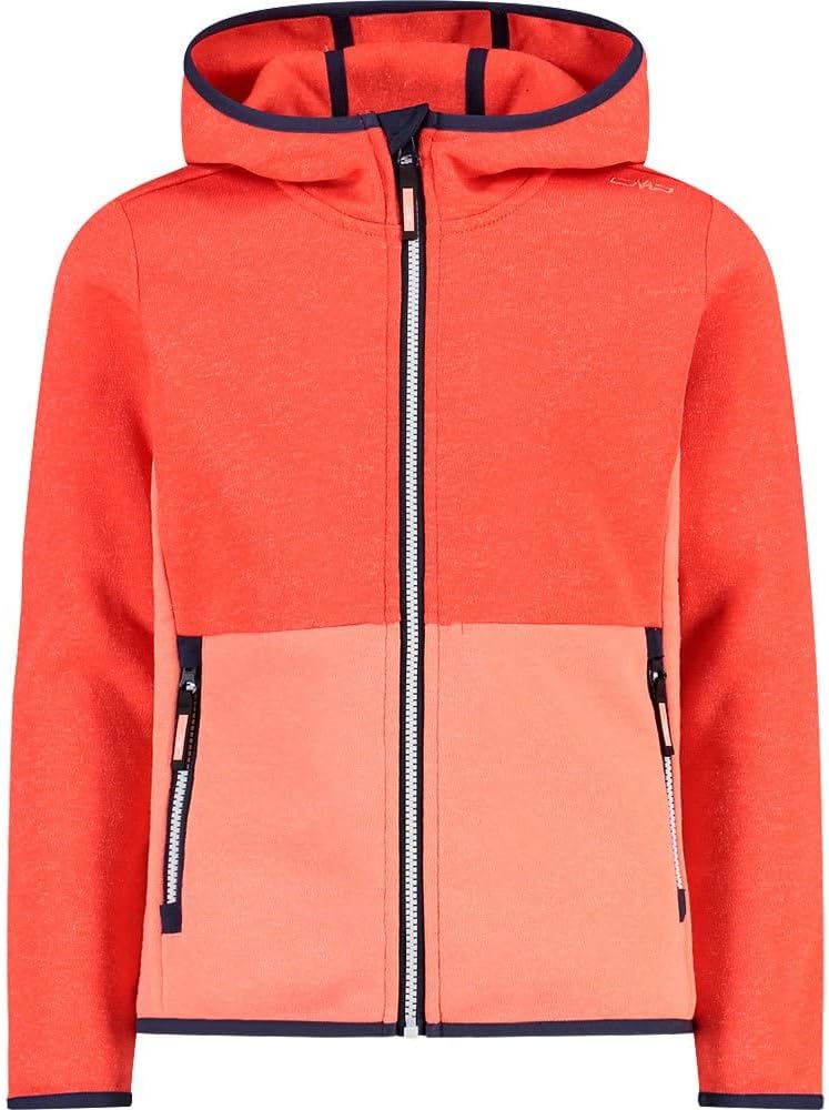 CMP Mädchen Kid G Jacket Fix Hood Jacket 128 Campari, 128 Campari