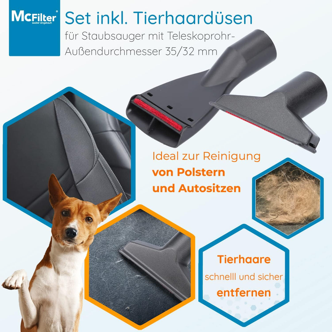 McFilter I Düsenset 12-teilig geeignet für Siemens VSQ5X1230 Q5.0 extrem silencePower Staubsauger, e