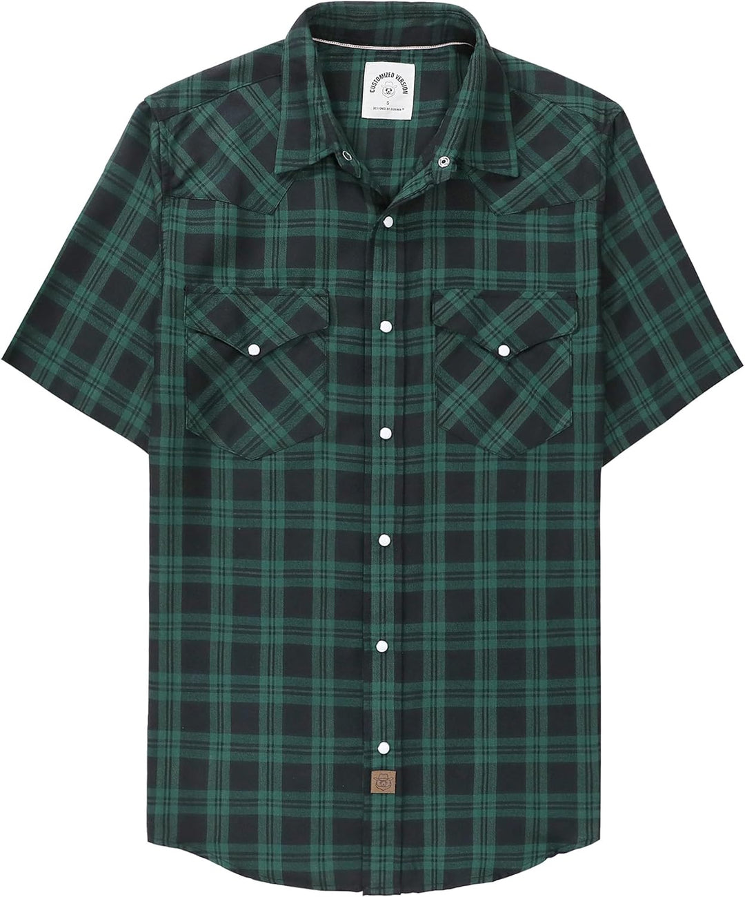 Dubinik® Bambusfaser Kurzarmhemd Herren Freizeithemden Für Herren Druckknöpfe Cowboy Vintage Western