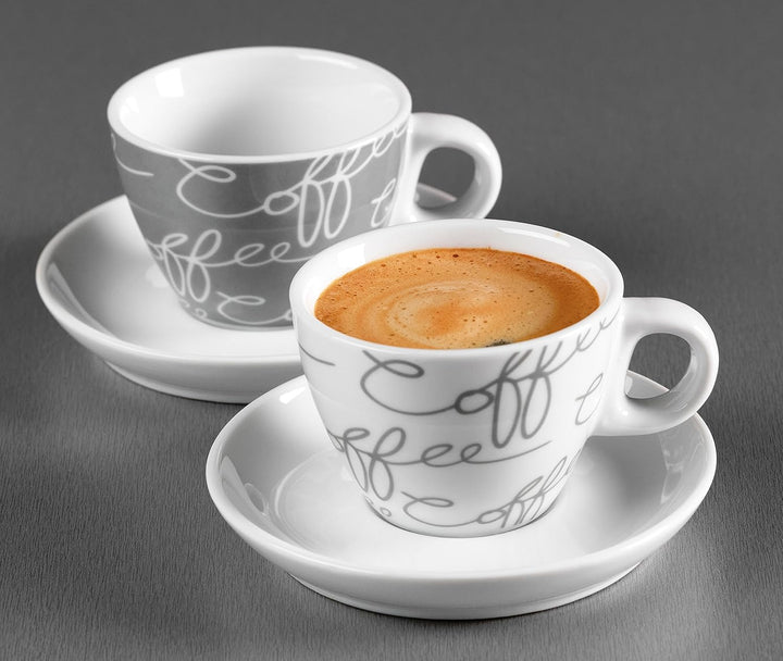 Ritzenhoff & Breker Espresso-Set Cornello, 4-teilig, Grau, 80ml Grau Espresso, Grau Espresso