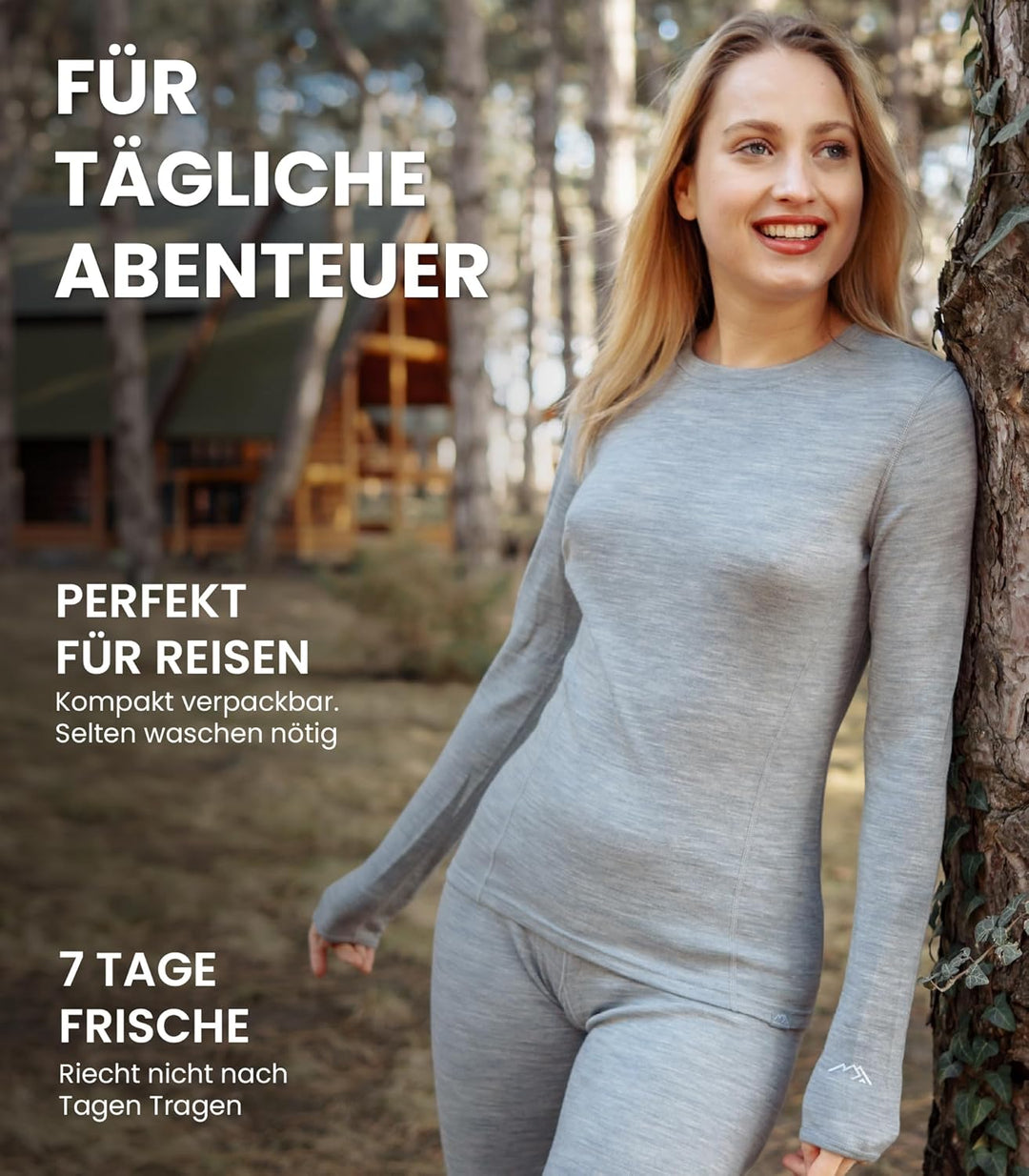 Merino.tech Merino Shirt Damen Langarm - Premium 100% Merino Unterwäsche Damen Leichte, Mittel, Schw