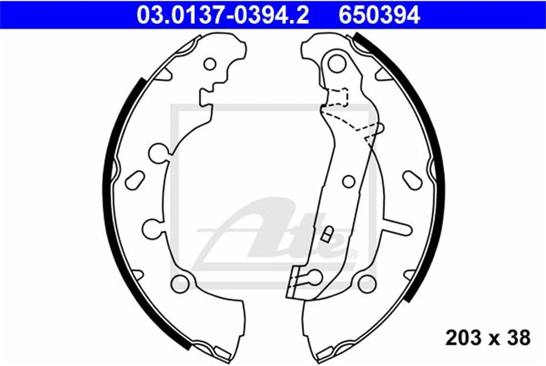 ATE 03.0137-0394.2 Bremsbackensatz