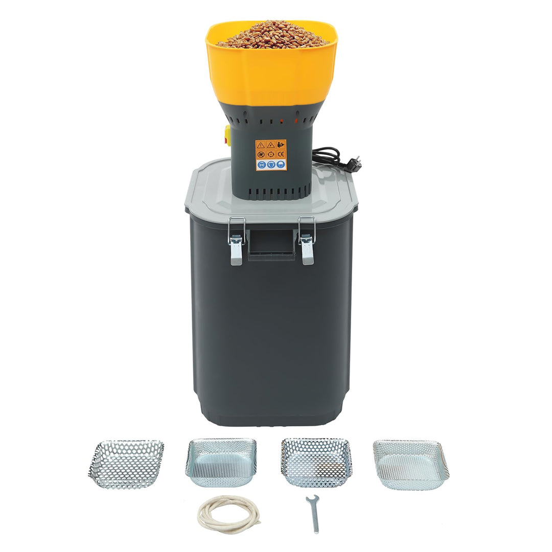 Frisgestea Elektrische Getreidemühle, 30L/45L/55L Kapazität, mit 5 Siebe (2/3/4/6/8 mm), 19000 U/min