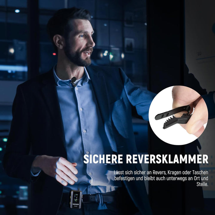 Neewer Lavalier-Ansteckmikrofon, kompatibel mit Rode Wireless GO II Wireless Pro DJI Wireless Mikrof