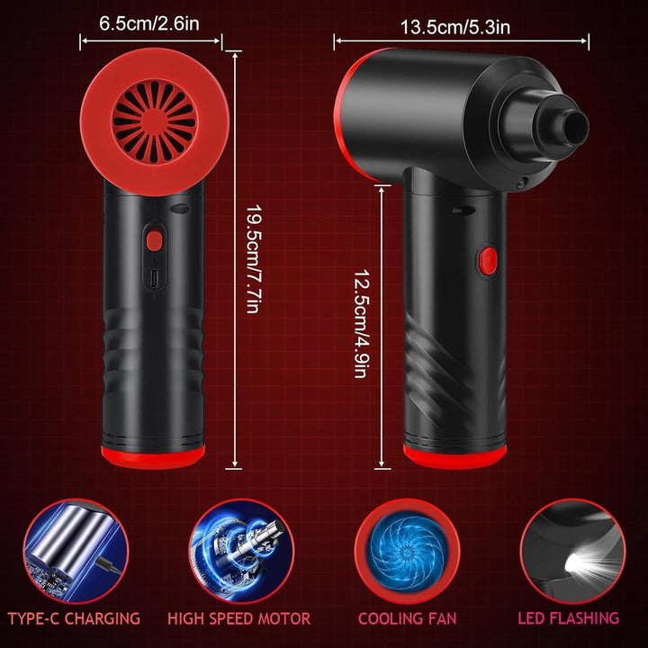 Staubgebläse Air Duster Elektrische Druckluft Mini Gebläse, Luftdruckspray für PC Reinigung 3-Gang C