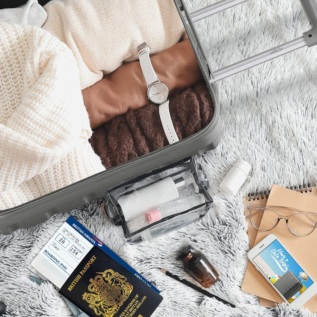 Flight Knight Leichte 4-Rad-ABS-Hartschalenkoffer, Handgepack, zugelassen fur Fluggesellschaften, ei