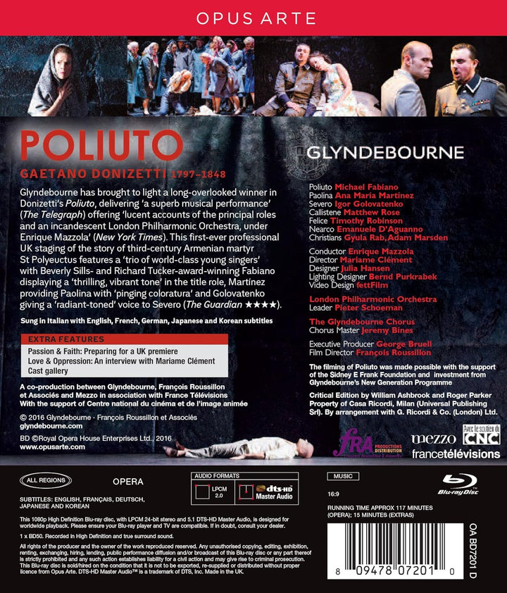 Donizetti: Poliuto (Glyndebourne, 2015), Blu-ray