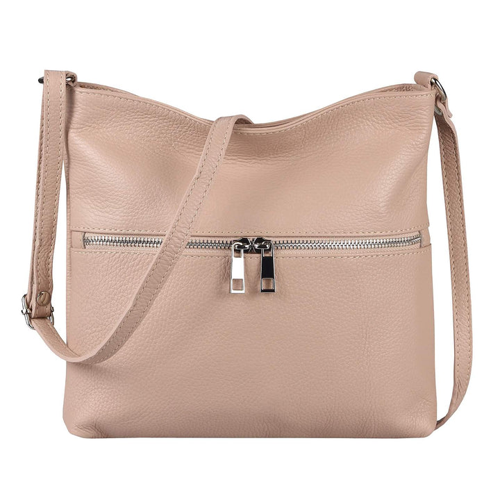 OBC Damen Leder Tasche Cross Body Schultertasche City Bag Crossover Umhängetasche Henkeltasche Clutc