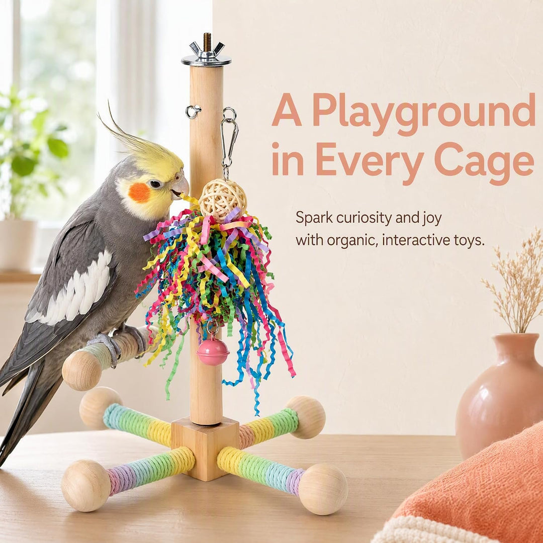 2 Stück Wellensittich Spielzeug, Vogelspielzeug, Papageienspielzeug