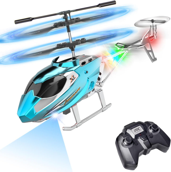 TERRAMUS RC Hubschrauber- 2.4G Ferngesteuerter Hubschrauber Indoor RC Helikopter Spielzeug mit LED-L