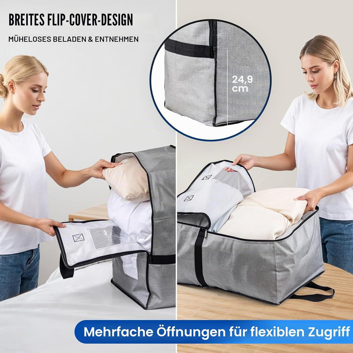 TAILI Vertikale Umzugstaschen, starke Griffe und Reissverschlüsse, Kleideraufbewahrung, Wäschesäcke,