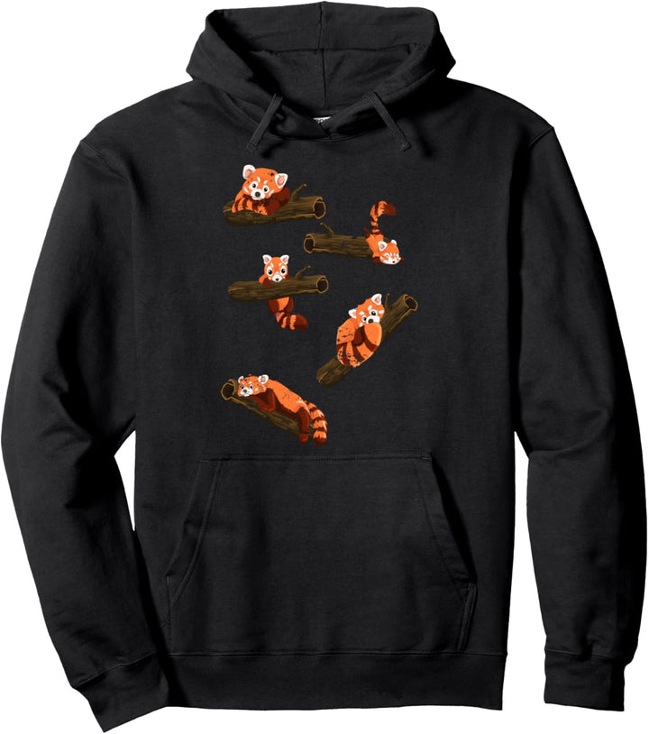 Bambus China Tier Pandabär Geschenk Tiermotiv Roter Panda Pullover Hoodie