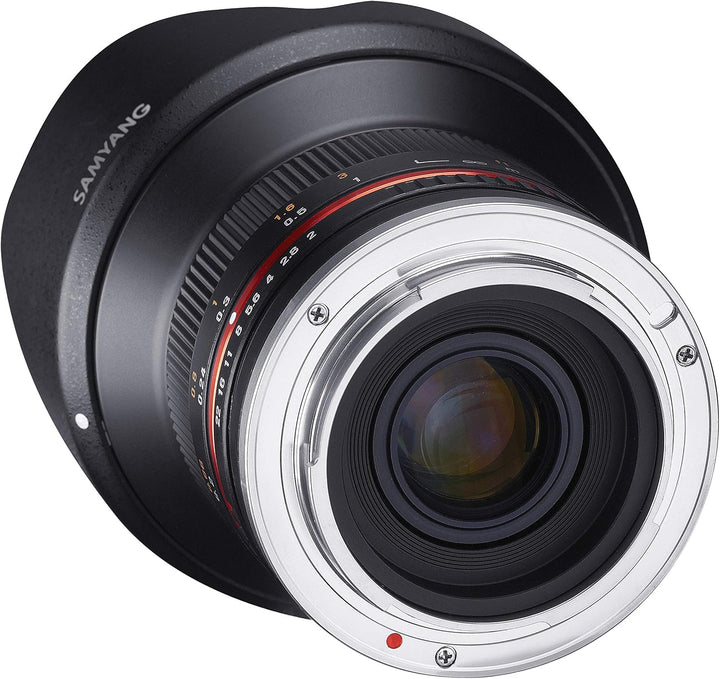 Samyang SY12M-E-BK 12 mm F2.0 Ultra-Weitwinkelobjektiv für Sony E Kameras, Schwarz schwarz Sony NEX,