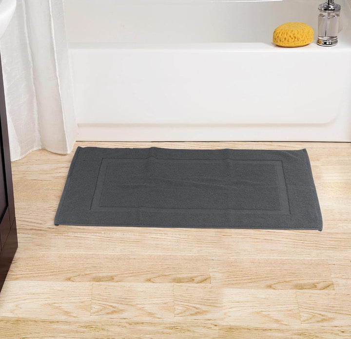 Utopia Towels Waschbare Badematte aus Baumwolle, 53,3 x 86,4 cm, Dunkelgrau, 2 Stück Anthrazit, Anth