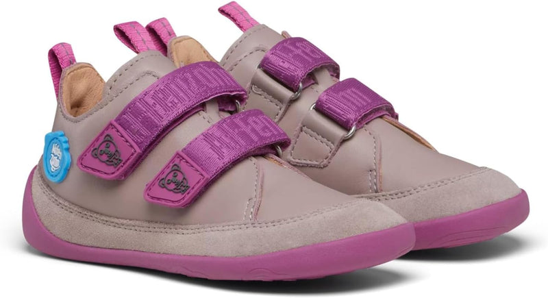 Affenzahn Barfussschuh Leder Buddy mit Klettverschluss Weich rutschfest Flexibel Reflektierend für J