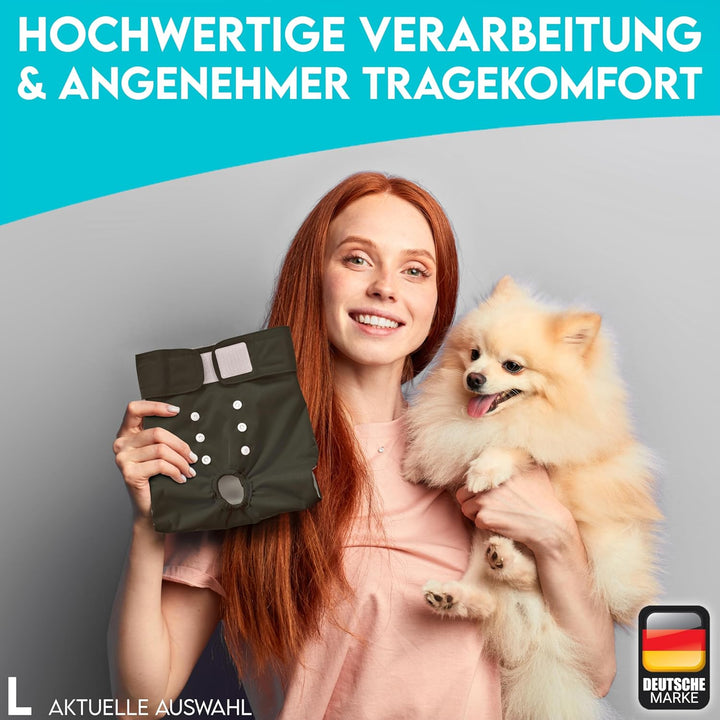HUND IST KÖNIG Hundewindeln für Hündinnen (3 Stück) - Hochabsorbierende Läufigkeitshose für Hündinne