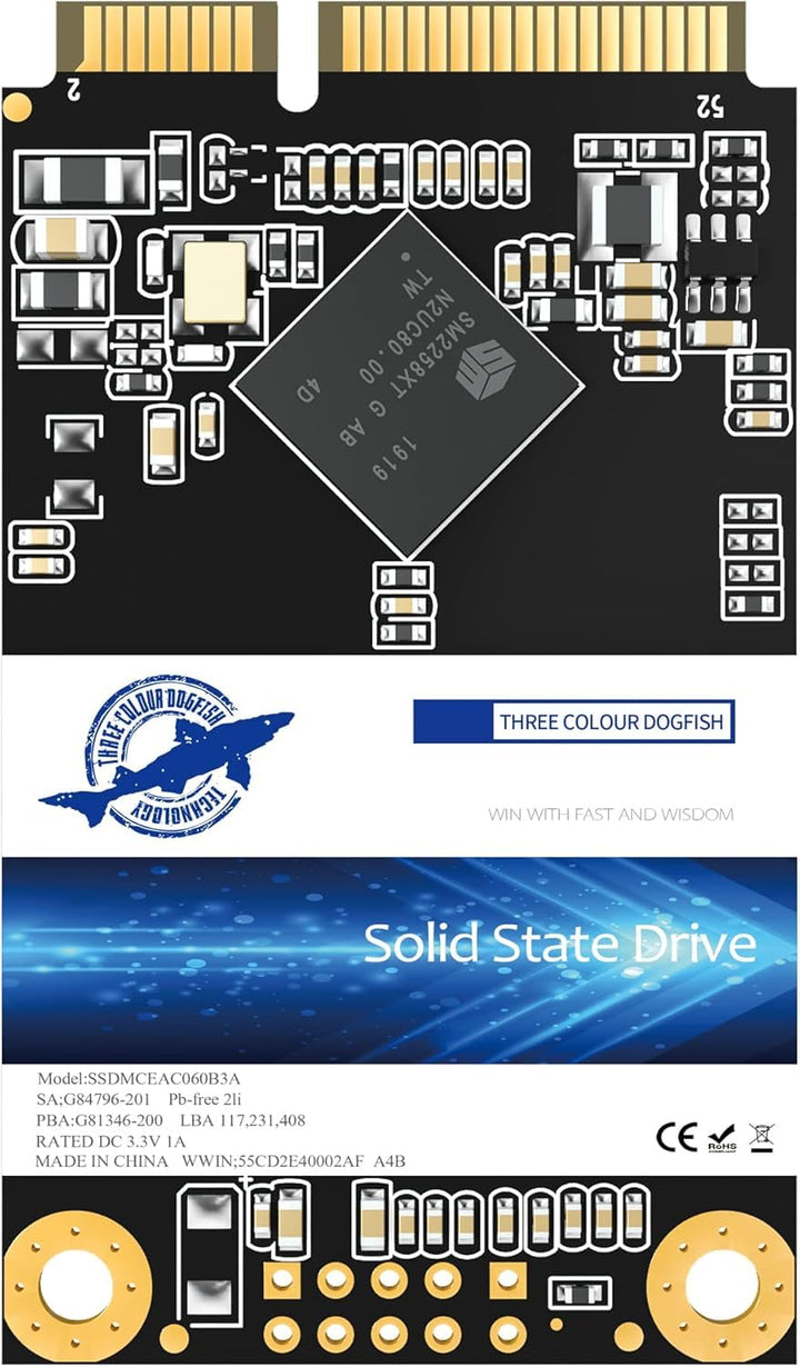 Dogfish SSD MSATA 2TB Integrierte Solid-State-Festplatte Hochleistungs-Festplatte Für Desktop-Laptop